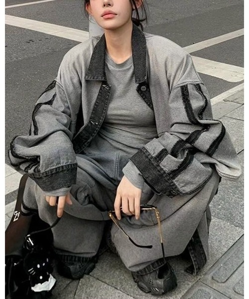 inst.ALL セットアップ ブラックデニムストリートセットアップ