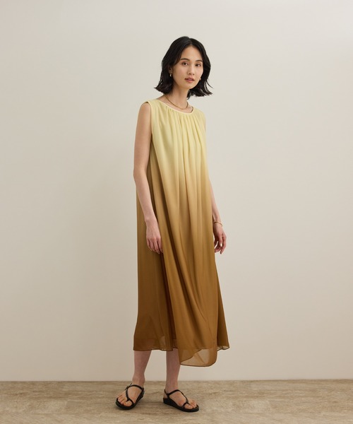 「ROPE'」 ノースリーブワンピース 38 ブルー レディースの画像