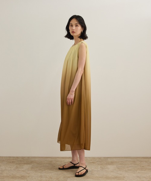 「ROPE'」 ノースリーブワンピース 38 ブルー レディースの画像