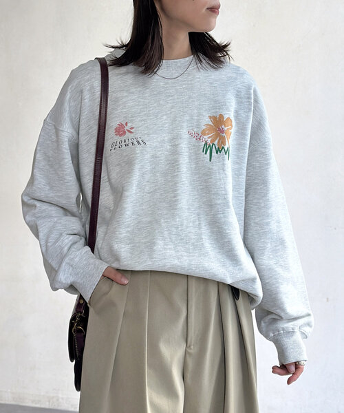 「CPCM」 スウェットカットソー MEDIUM ブラック レディース_画像5