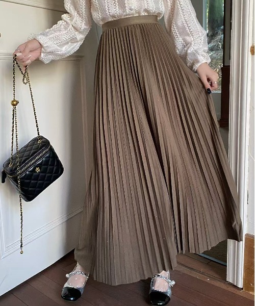 FINEnough ロング スカート プリーツロングスカート : ZOZOTOWN Yahoo