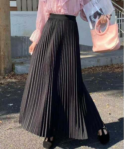 FINEnough ロング スカート プリーツロングスカート : ZOZOTOWN Yahoo
