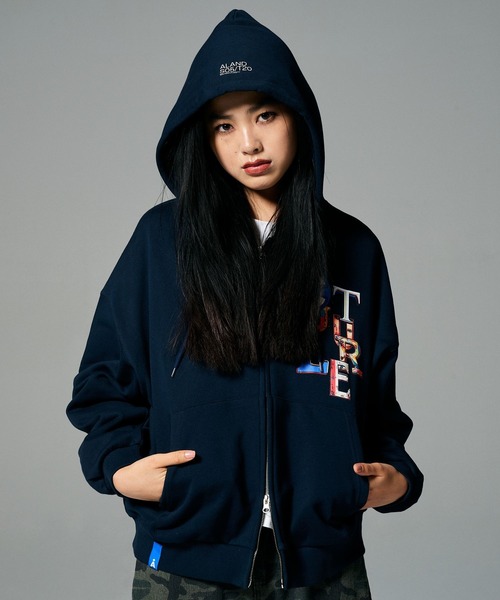ALAND パーカー 「UNISEX」ALAND／アソートプリントパーカー（ウラケ