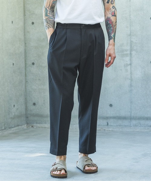 スラックス POLYESTER HEMP / RELAX TAPERED EASY PANT /M261117 メンズ