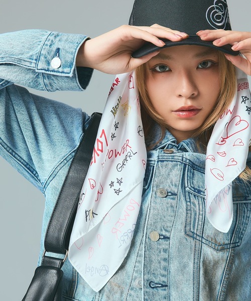 X-girl（エックスガール） スカーフ バンダナ GRAFFITI SCARF