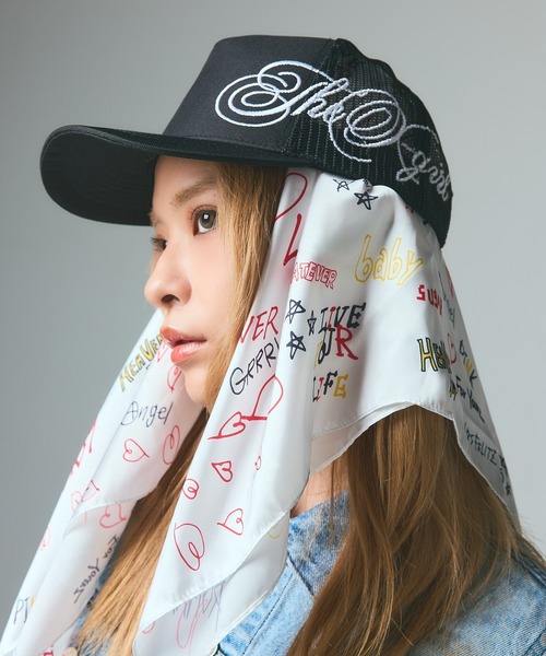 X-girl（エックスガール） スカーフ バンダナ GRAFFITI SCARF