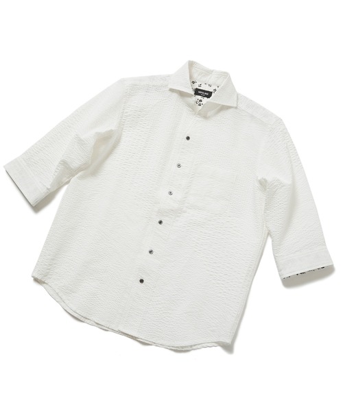 「MEN'S BIGI」 半袖シャツ 02 ホワイト メンズ_画像2