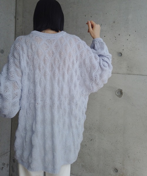 「y/m by RIKA」 長袖ニット FREE ブルー レディース_画像7