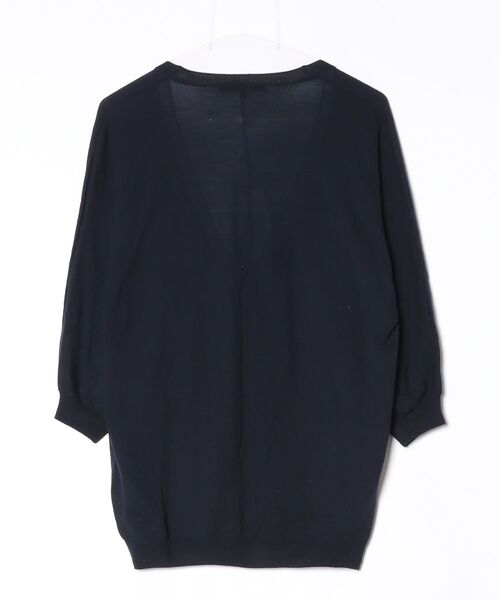 MACPHEE（マカフィー） 7分袖ニットカーディガン 1 ネイビー