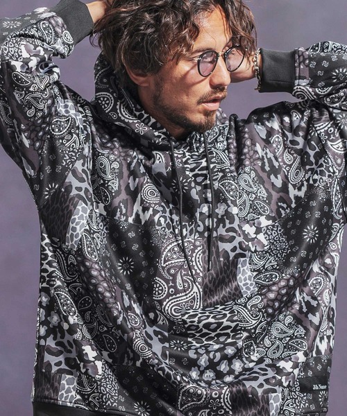 「Jih Nunc」 プルオーバーパーカー L ブラック メンズ_画像5