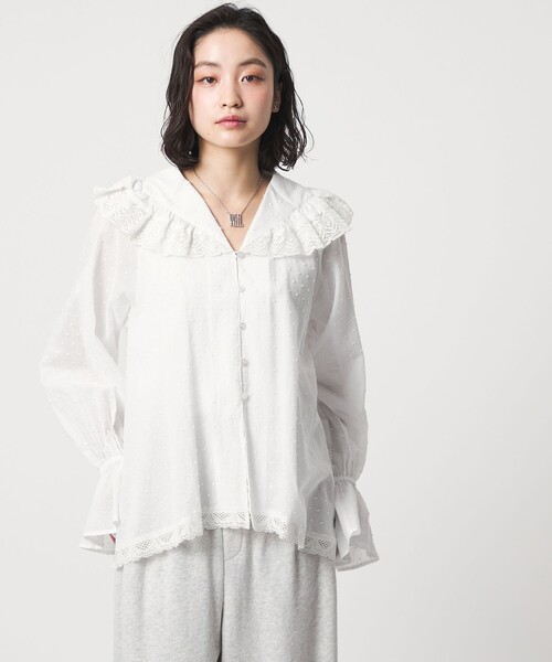CITEN（シテン） ブラウス シャツ 「CITEN」レースフリルブラウス
