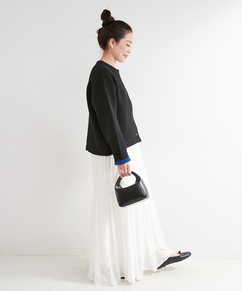 「B.C STOCK」 「Simplicite」ニットカーディガン FREE ブラック レディース_画像3