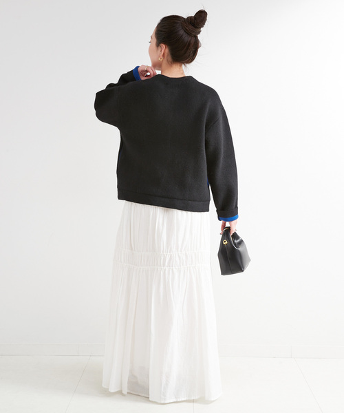 「B.C STOCK」 「Simplicite」ニットカーディガン FREE ブラック レディース_画像4