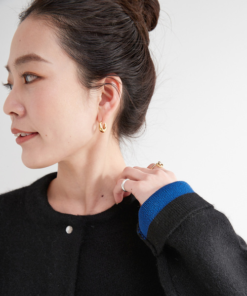 「B.C STOCK」 「Simplicite」ニットカーディガン FREE ブラック レディース_画像8