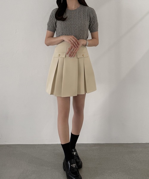 「mipiarl」 キュロット MEDIUM ダークグレー レディース_画像6