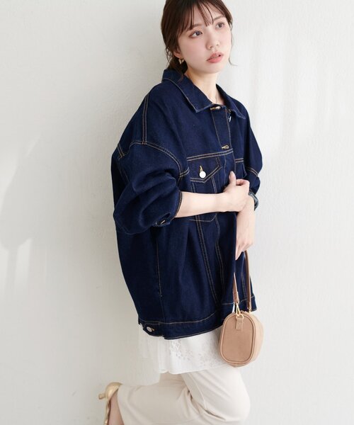 natural couture デニムジャケット gジャン ビッグシルエットデニム