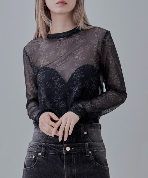 「etoll.」 長袖カットソー M ベージュ レディース_画像2