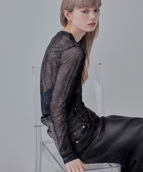 「etoll.」 長袖カットソー M ベージュ レディース_画像4