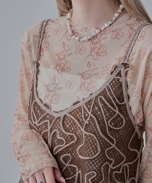 「etoll.」 長袖カットソー M ベージュ レディース_画像9