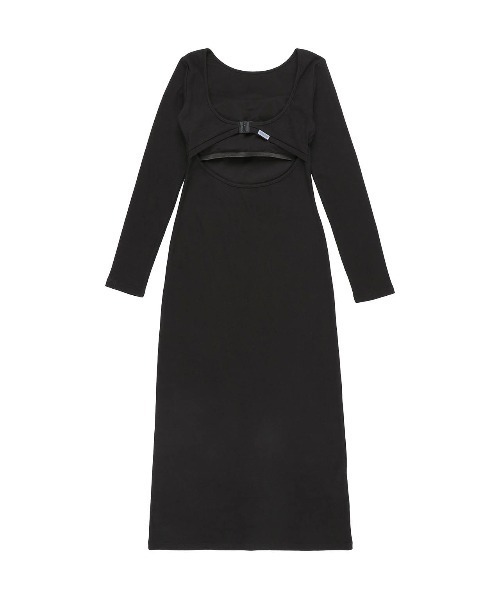 アリシアスタンBack  zip Oversized Shirt❤︎ワンピ セール】Wellness High Neck Long Sleeve Dress /背中開きワンピース