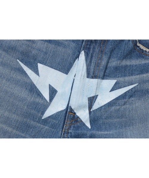 「A BATHING APE」 デニムパンツ LARGE ブラック メンズの画像