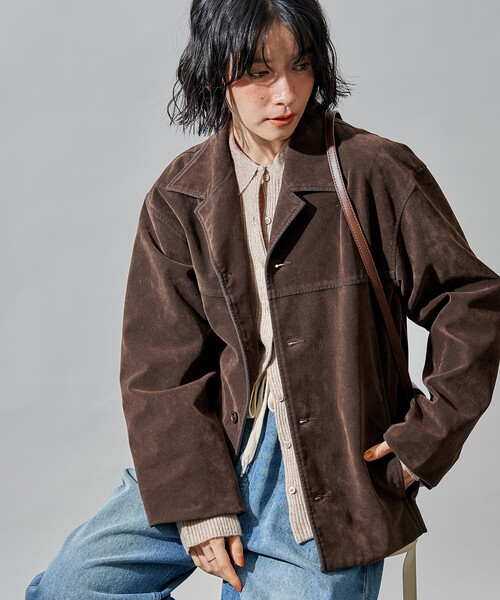 「FREAK'S STORE」 ジャケット フリ- ブラウン レディース_8