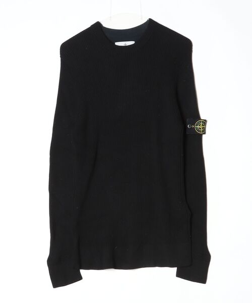 STONE  ニット ロンT ブラック メンズXL STONE ISLAND（ストーン アイランド） 長袖ニット - ブラック メンズ
