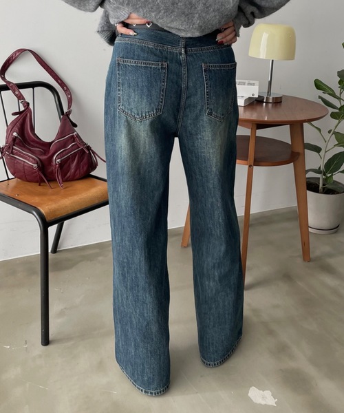 「SHAGGIE」 デニムパンツ M ブルー レディース_画像7