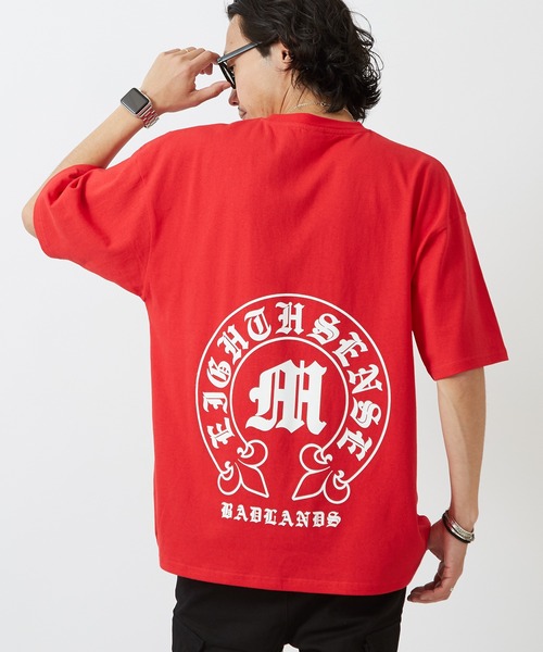 Fötus 赤 半袖Tシャツ ロゴ付き En serio TOKYO tシャツ 「SIDEWAYSTANCE」ボトムアーチロゴ半袖T
