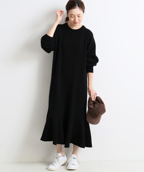 「SLOBE IENA」 ニットワンピース 38 グレー レディース_画像2