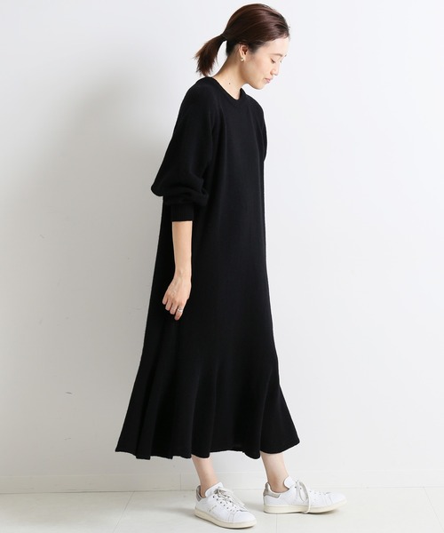 「SLOBE IENA」 ニットワンピース 38 グレー レディース_画像8