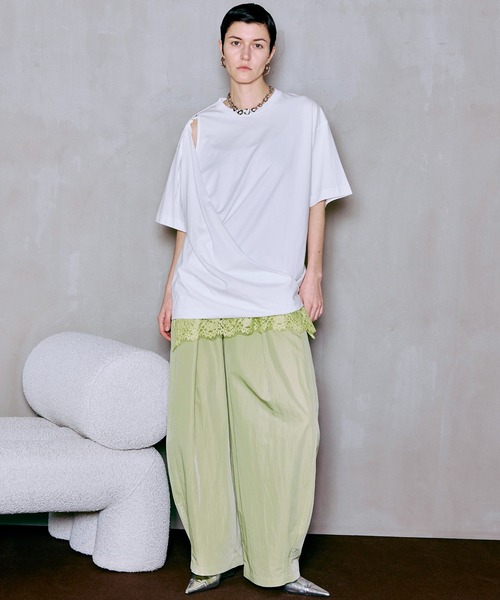 MAISON SPECIAL（メゾンスペシャル） tシャツ 半袖 Asymmetrical Drape