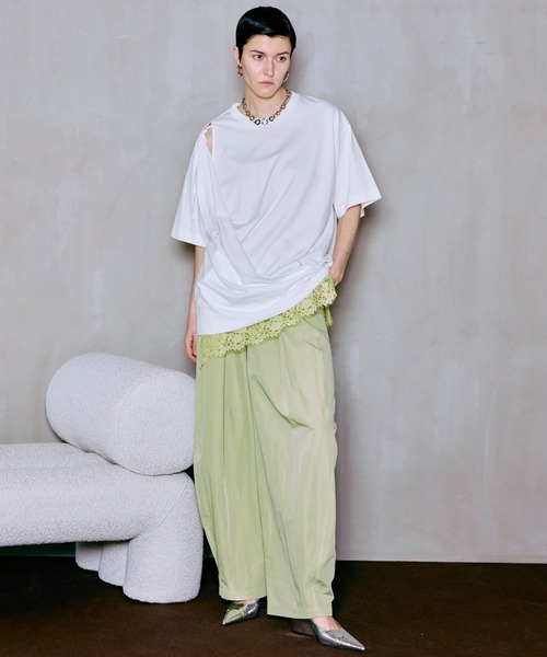 MAISON SPECIAL（メゾンスペシャル） tシャツ Asymmetrical Drape T