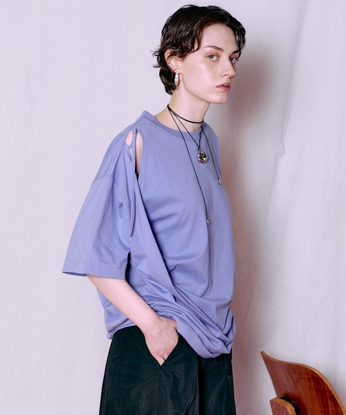 MAISON SPECIAL（メゾンスペシャル） tシャツ Asymmetrical Drape T