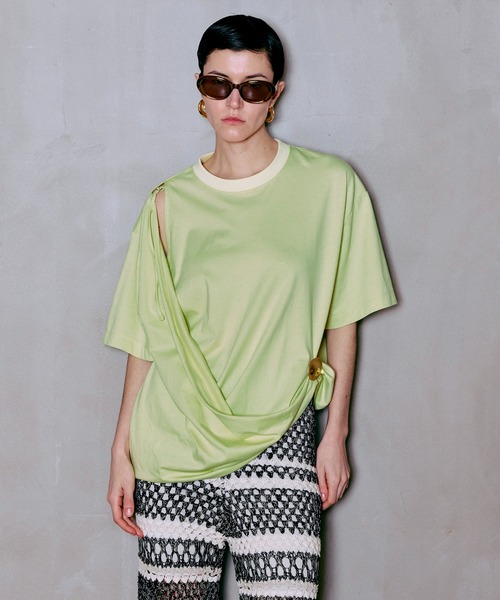 MAISON SPECIAL（メゾンスペシャル） tシャツ Asymmetrical Drape T