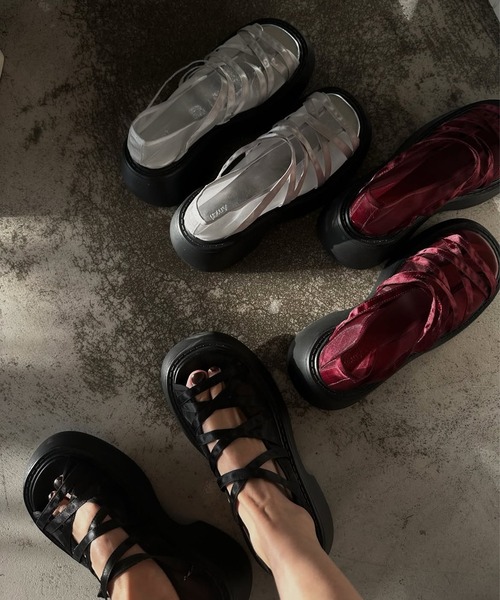 Ameri（アメリ） 厚底 サンダル MEDI MARY JANE SHEER SANDAL