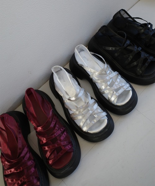Ameri（アメリ） 厚底 サンダル 夏 MEDI MARY JANE SHEER SANDAL