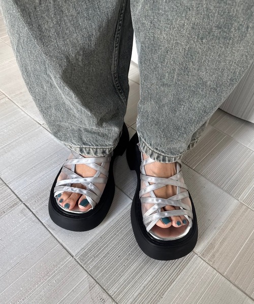 Ameri（アメリ） 厚底 サンダル MEDI MARY JANE SHEER SANDAL