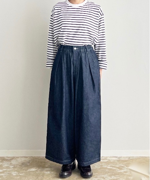 「HARVESTY」 デニムパンツ 0 ダークインディゴブルー レディース_画像8