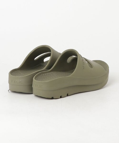 「TELIC」 フラットサンダル M オリーブ レディース_画像2