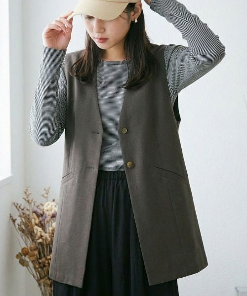 最安値！かぐれ　リネンジレコート コート アウター リネンライクノーカラージレ レディース : ZOZOTOWN