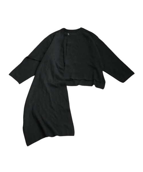 「antiqua」 ニットカーディガン ONESIZE ブラック レディース_画像3