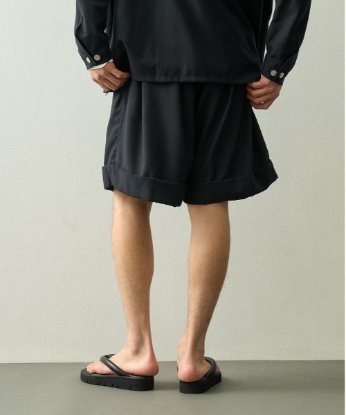 ハーフパンツ ワイドパンツ パンツ 「UNTRACE/アントレース」_255/ワイドショーツ メンズの画像