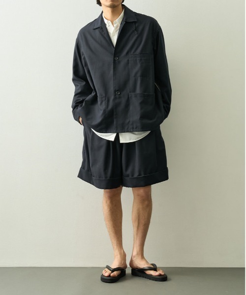 ハーフパンツ ワイドパンツ パンツ 「UNTRACE/アントレース」_255/ワイドショーツ メンズの画像