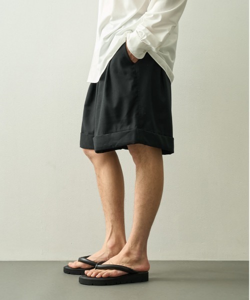 ハーフパンツ ワイドパンツ パンツ 「UNTRACE/アントレース」_255/ワイドショーツ メンズの画像