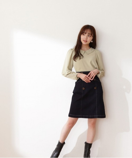 「PROPORTION BODY DRESSING」 長袖ブラウス FREE イエロー レディース_画像8