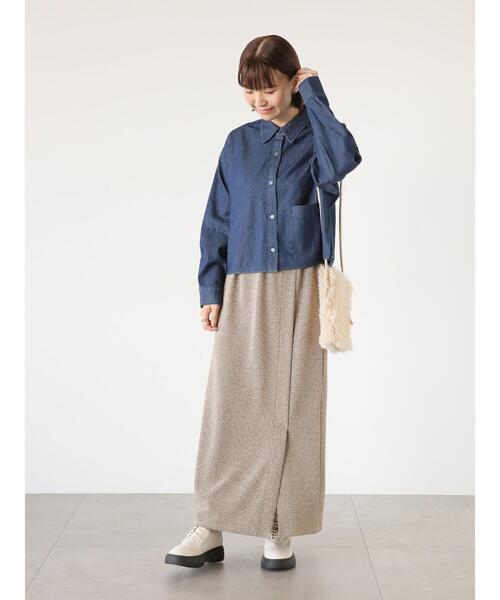 「Lugnoncure」 長袖シャツ F ネイビー レディース_画像3