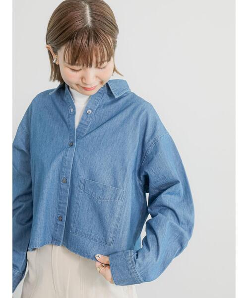 「Lugnoncure」 長袖シャツ F ネイビー レディース_画像4