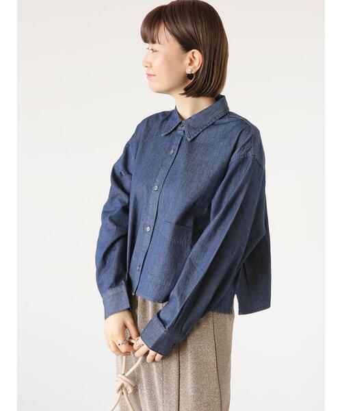 「Lugnoncure」 長袖シャツ F ネイビー レディース_画像8