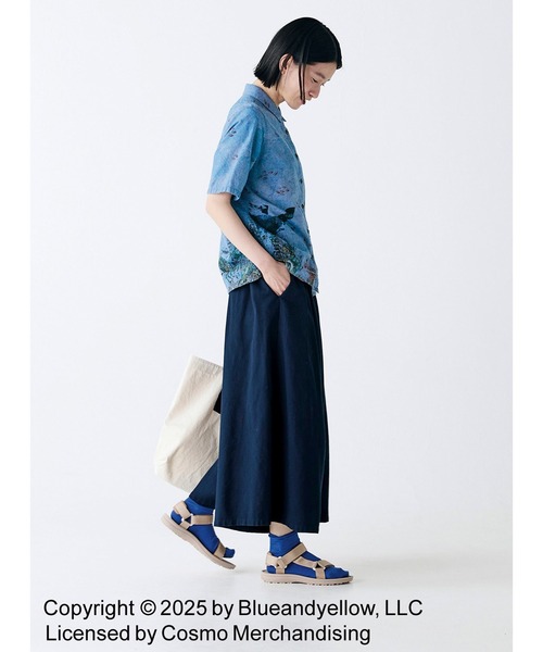 「Sunny clouds」 半袖シャツ L ブルー系その他 レディース_画像3